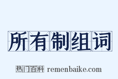 所有制组词是什么意思的图片